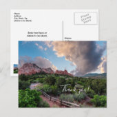 コロラド スリーピングジャイアント サンライズ 感謝 ポストカード (正面/裏面)