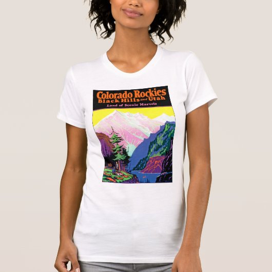 コロラド~ブラックヒルズとユタ Tシャツ (正面)
