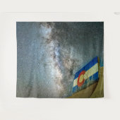 コロラド·リビング/ミルキウェイ·銀河系·ロング·エクスポージャー タペストリー (正面(横))