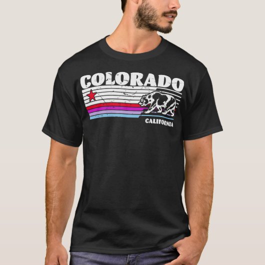 コロラド レトロ 山 自然 ハイキング ヴィンテージ Tシャツ (正面)