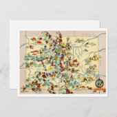 コロラド ヴィンテージマップ ポストカード (正面/裏面)