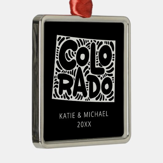 コロラド |名前と年の追加 メタルオーナメント (右)