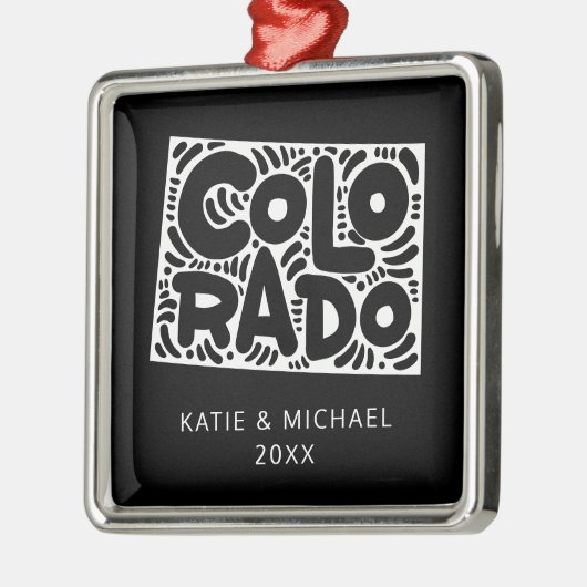 コロラド |名前と年の追加 メタルオーナメント (左)