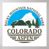 コロラド《植物》アスペンスキーリゾートブルースカイ ポスター (正面)