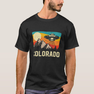コロラドUFOエイリアン宇宙船マウンテンズレトロヒキン Tシャツ