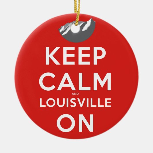 コロラ保ド州ルイビルの静かでルイビル セラミックオーナメント (正面)