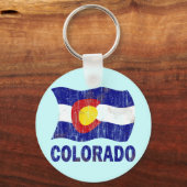 コロラ動揺してド州旗 キーホルダー (正面)