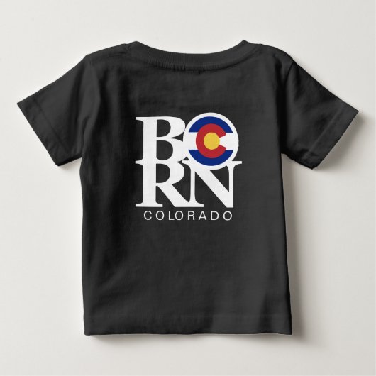 コロラ生まれドダークTシャツ ベビーTシャツ (裏面)