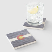 コロラ素朴ド州旗 ストーンコースター (横)