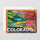 コロラ鮮やかドの地絵を描図 ポストカード (正面/裏面)