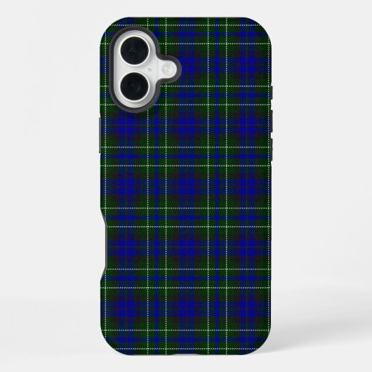 コロンセイ島のマクニール タータン ブルー グリーン プリント iPhoneケース (裏面)