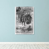 コロンバと彼女の弟は彼らの横父のに キャンバスプリント (インサイチュ (ウッドフロア))