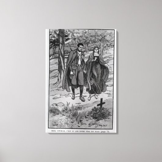 コロンバと彼女の弟は彼らの横父のに キャンバスプリント (正面)