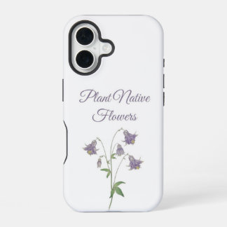 コロンバインの植物 ヨーロッパ原産の花 iPhone 16ケース