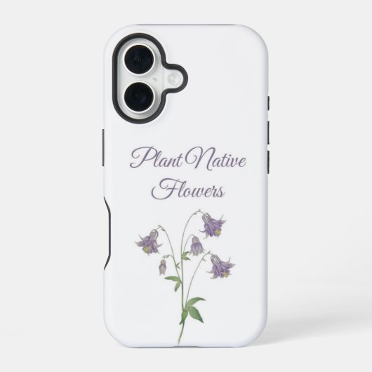 コロンバインの植物 ヨーロッパ原産の花 iPhone 16ケース (裏面)