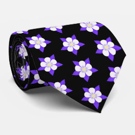 コロンバインの花 ネクタイ