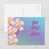 コロンバインの花 ピンク＆ホワイトで早く回復してね ポストカード (正面/裏面)