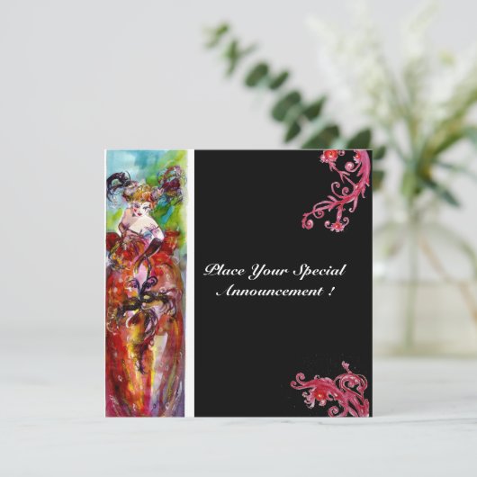 コロンバイン、マーディ・グラ、スイート16マスカレードパーティー 招待状 (スタンド正面)