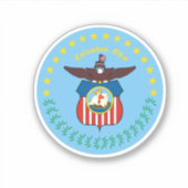 コロンバスのエンブレム、オハイオのビニールステッカー シール (正面)