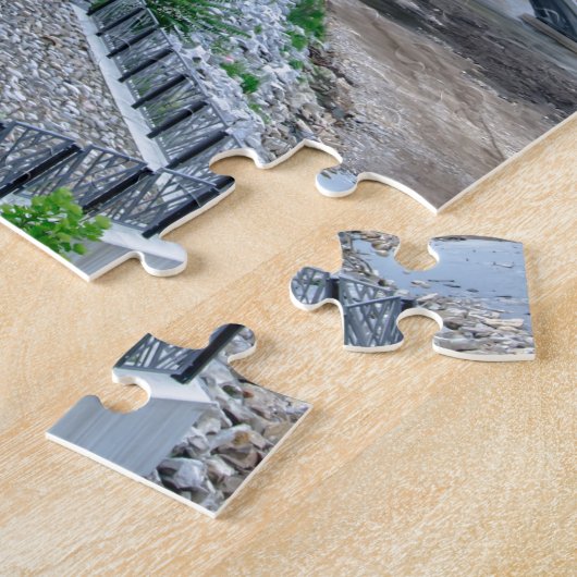 コロンバスのオハイオのスカイラインの街並み ジグソーパズル (側面)