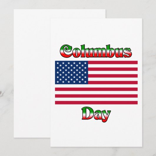 コロンバスの日（旗あり） (正面/裏面)