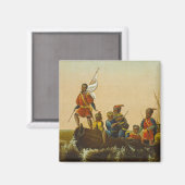 コロンバスの着陸c.1837 (キャンバス上の油) マグネット (正面/裏面)
