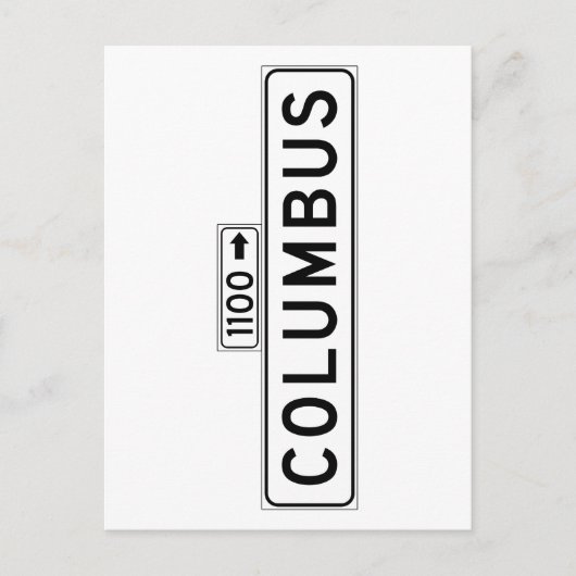 コロンバスアベニュー，サンフランシスコ通り標識 ポストカード (正面)