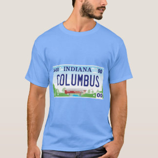 コロンバスインディアナライセンスプレート Tシャツ