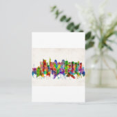 コロンバスオハイオのスカイライン インビテーションポストカード (スタンド正面)