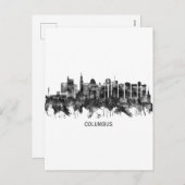 コロンバスオハイオのスカイラインBW シーズンポストカード (正面/裏面)