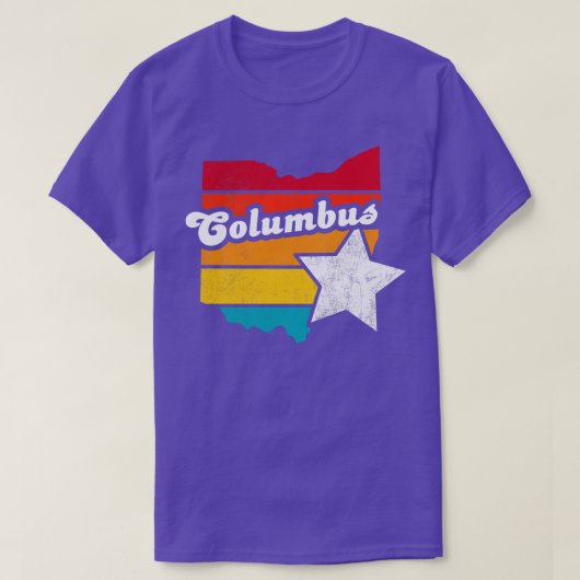 コロンバスオハイオヴィンテージ動揺して土産2 Tシャツ (デザイン正面)