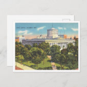 コロンバスオハイオヴィンテージ州キャピトル建物 ポストカード (正面/裏面)