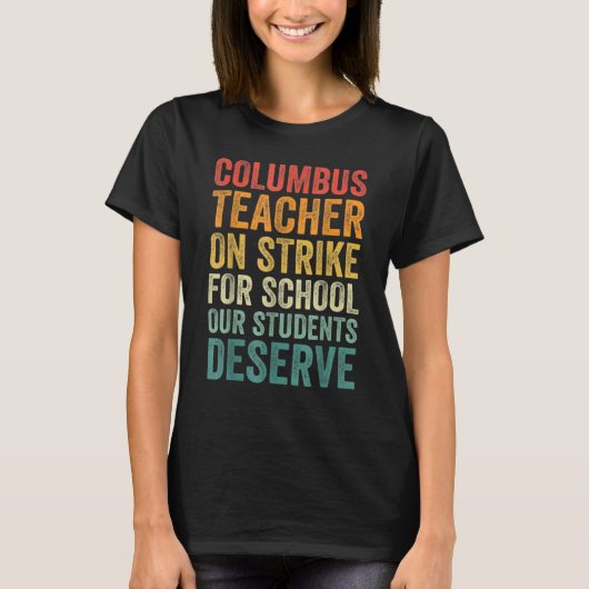 コロンバスオハイオ学校先生ストライクOH先生13 Tシャツ (正面)
