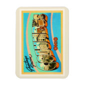 コロンバスオハイオOH古いヴィンテージ旅行の土産 マグネット (縦)