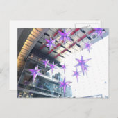 コロンバスサークルニューヨークのパープルスタークリスマス シーズンポストカード (正面/裏面)