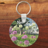コロンバスサークルNYCアリウム噴水花フォト キーホルダー (正面)