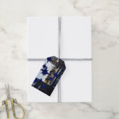 コロンバスサークルNYCクリスマスブルーホリデースター ギフトタグ (より糸付き)