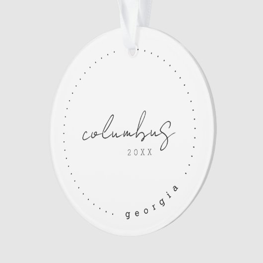 コロンバスジョージア旅行統一された州シンプル オーナメント (正面)