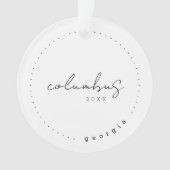 コロンバスジョージア旅行統一された州シンプル オーナメント (正面)
