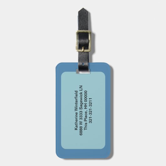 コロンバススカイライン抽象芸術アート ラゲッジタグ (正面縦)