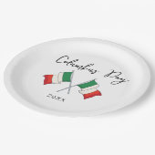 コロンバスデーの紙皿 ペーパープレート (アングル)