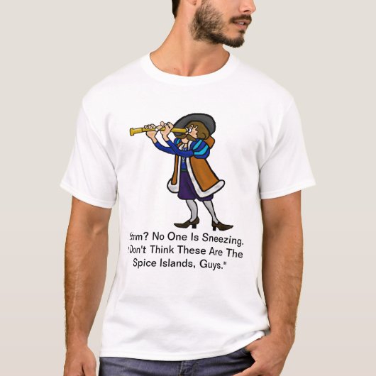 コロンバスデーTシャツ – スパイス諸島？ Tシャツ (正面)