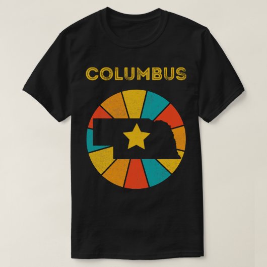コロンバスネブラスカヴィンテージ動揺して土産1 Tシャツ (デザイン正面)