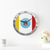 コロンバスフラッグ（大） ラージ壁時計 (ホーム)