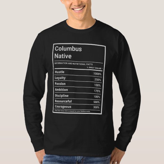 コロンバス先住民おもしろい栄養プライド Tシャツ (正面)