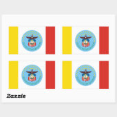 コロンバス州旗、オハイオ州立長方形ステッカー 長方形シール (シート)