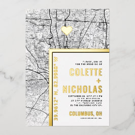 コロンバス愛ロケータ |シティテーマ結婚の 箔招待状