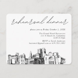 コロンバス結婚のリハエレガントーサルディナー エンクロージャーカード