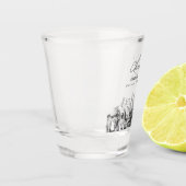 コロンバス結婚式の引き出物パーソナライズされた応援 ショットグラス (左)