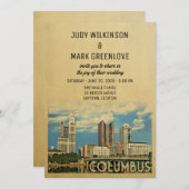 コロンバス結婚式招待状オハイオ 招待状 (正面/裏面)